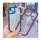 Luxury Hard Acrylic Shockproof Phone Case for iPhone 11 12 13 14 15 16 17 Pro Max Transparent Back Cover Camera Frame Case