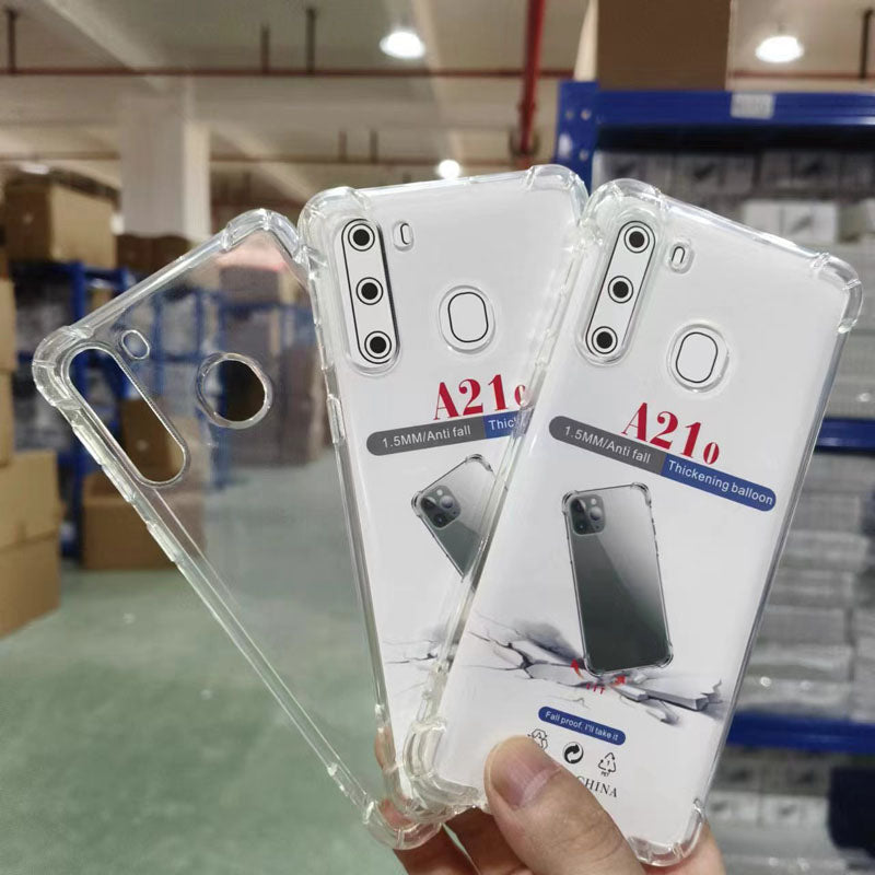 Clear TPU Shockproof Transparent Soft Back Cover Mobile Phone Cases for Samsung A12 M12 M127 F12 A125F A13 A14 A15 A16 A17