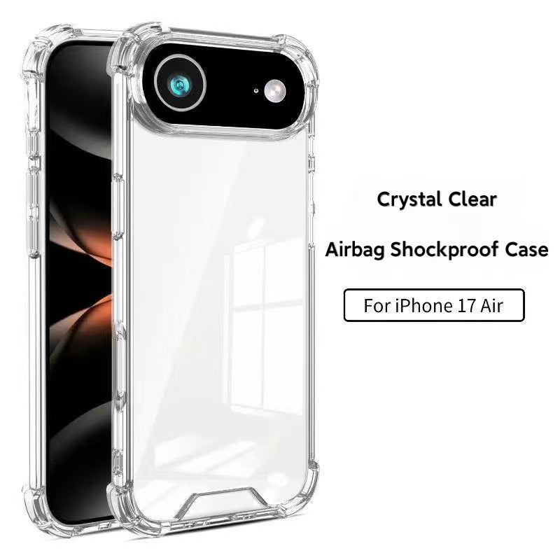 For iPhone 17 Pro Max 16 Pro Max Crystal Clear Phone Cases 2in1 PC TPU Shockproof Hard Back Acrylic Anti-yellow Phone Cover