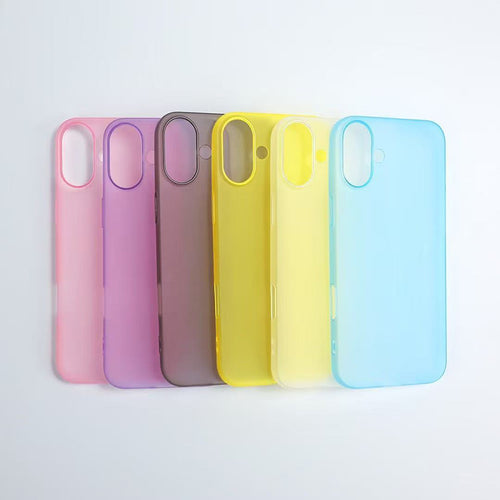 Candy Color TPU Phone Cover for iPhone 16 Anti-Fingerprint Matte Phone Case for iPhone 17 15 14 13 12 11 Pro Max Frosted Shell