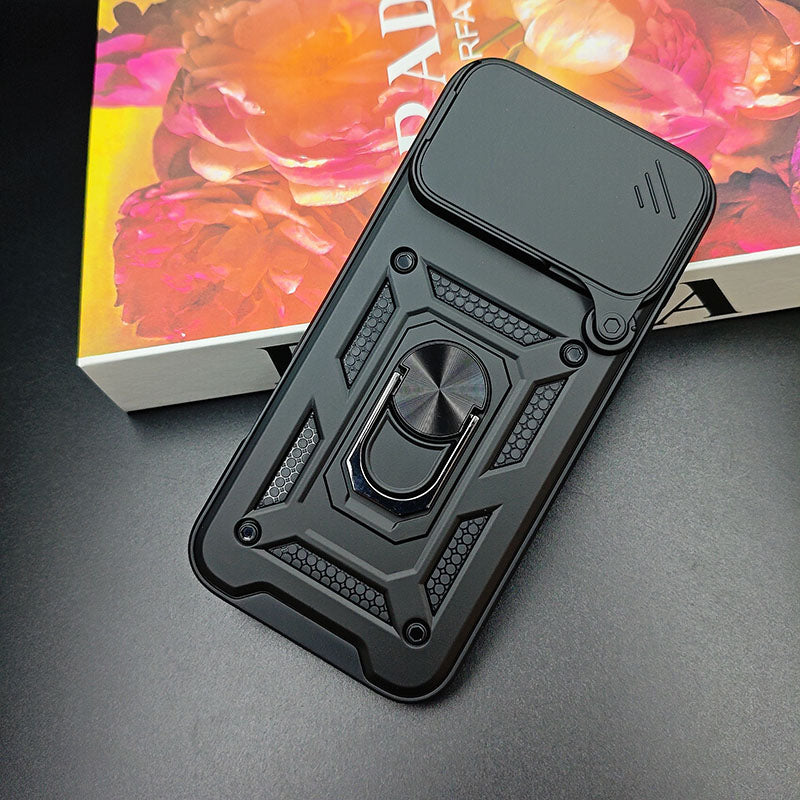 For iPhone 17 Pro 17Promax 17Air Armor Case Magnetic Lens Protector Mobile Phone Case With Ring Holder for iPhone 16 15 ProMax