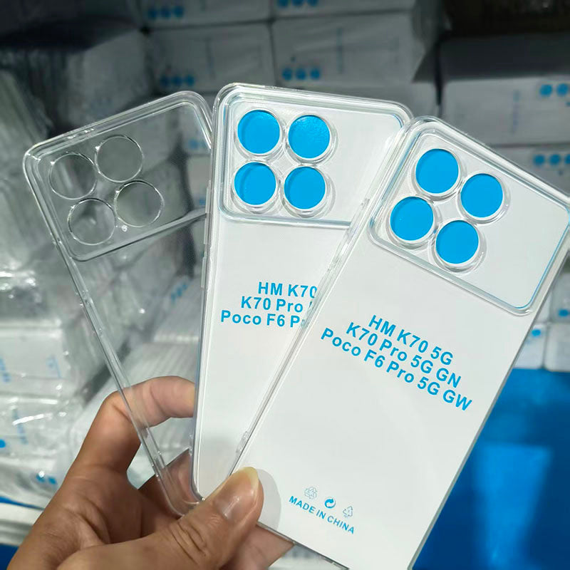 For Redmi K80 Pro K70 Pro Soft TPU Phone Case Clear Mobile Phone Cover for Xiaomi Poco F7Pro F6Pro High Quality Phone Accessory