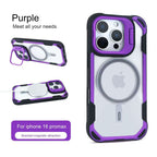 Luxury Armor Shockproof Magnetic Ring Lens Holder Stand Phone Case for iPhone 17 16 15 14 Pro Max 17 Air Magnet Cover Clear