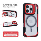 Luxury Armor Shockproof Magnetic Ring Lens Holder Stand Phone Case for iPhone 17 16 15 14 Pro Max 17 Air Magnet Cover Clear