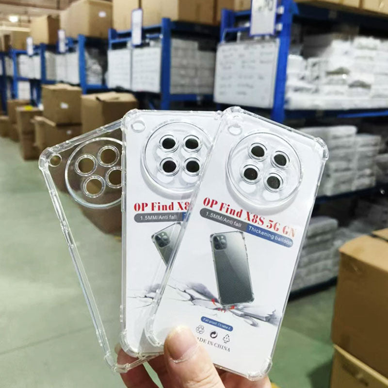 Soft TPU Shockproof Phone Cases for Oppo Find X9 X9Pro X8Ultra X8Pro X8S Sports Design Anti-Drop Transparent Phone Cover 1.5mm