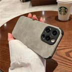 Wholesale Bulk Lambskin Leather Suede and TPU Mobile Phone Case for iphone 16 15 PM 14 13 12 11 XS XR Shock Proof Back Cover