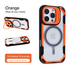 Luxury Armor Shockproof Magnetic Ring Lens Holder Stand Phone Case for iPhone 17 16 15 14 Pro Max 17 Air Magnet Cover Clear