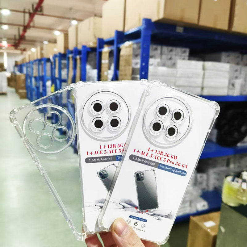 Factory Price Anti-Drop TPU Protective Case for OnePlus Ace6 Ace5 Pro 13R Nord CE5 Transparent Phone Cover Lens Protection