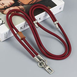 High End Universal Rotating Mobile Phone Lanyard with Metal Buckle Adjustable Length 160cm Nylon Multifunctional Chain