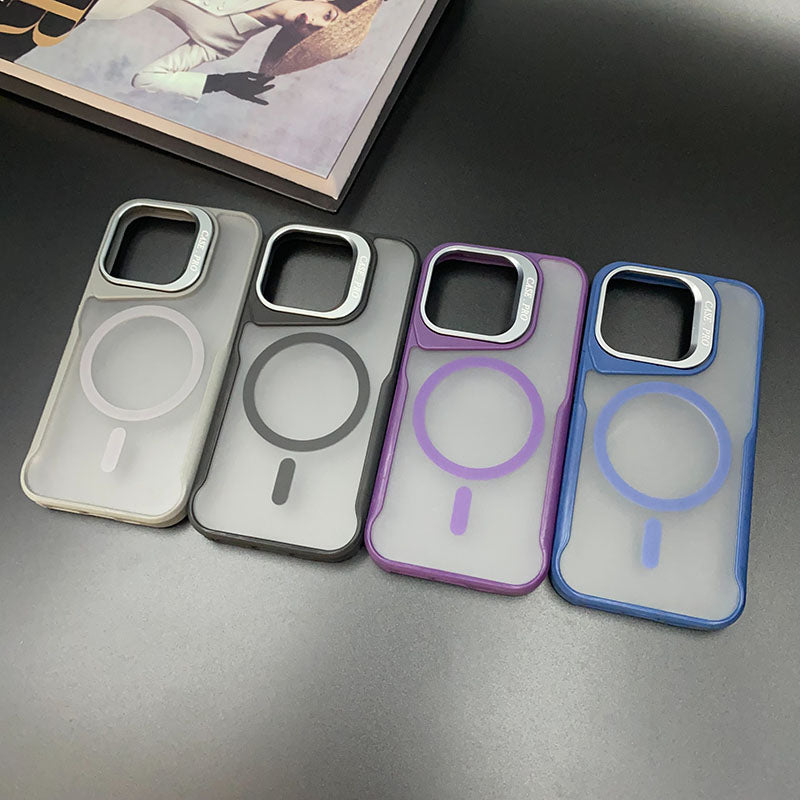 Factory Supply Phone Cover Wireless Charge Magnetic Ring for iPhone 17 16 15 14 13 New Series Shockproof Lens Holder Phone Case