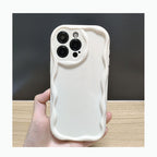 Fashion Irregular Cream Wave Edge Bubble Lens Soft Shockproof TPU Mobile Phone Case for iPhone 16 Pro Max 17Pro Max 15Plus 14Pro