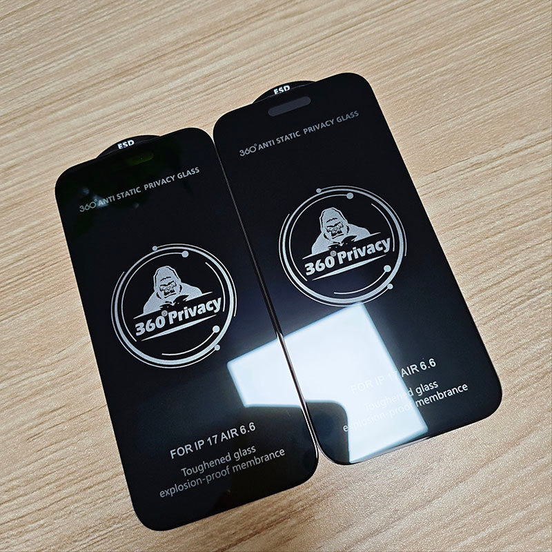 Anti-Spy 3D 9H Hardness Tempered Glass Privacy Screen Protector for iPhone 16 Pro Max 15 Plus 17 Pro Max Anti-Scratch Full Cover