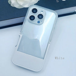 Candy Color TPU Invisible Stand Clear Mobile Phone Case for iPhone 13 14 15 16 17 Pro Max Bracket Phone Cover