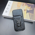 For iPhone 17 Pro 17Promax 17Air Armor Case Magnetic Lens Protector Mobile Phone Case With Ring Holder for iPhone 16 15 ProMax