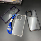 2-in-1 Large Square Lanyard Case Anti-drop for iPhone 15 Pro Max 16 Plus 17 Air 14 Plus 13 Clear Phone Case for iPhone 17ProMax
