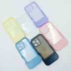 Candy Color for iPhone 14 15 16 17 Pro Max Invisible Bracket Phone Cover Transparent Mobile Phone Case With Kickstand