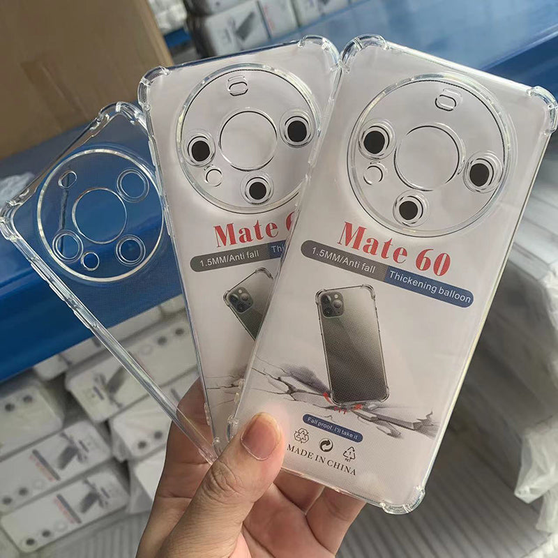 Flexible Transparent Phone Case 1.5 mm Anti Drop Soft TPU Dustproof Phone Cover Suitable for Huawei Mate80 Pro Mate 20