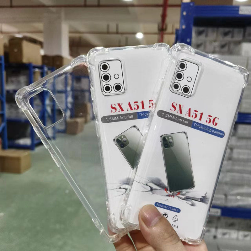 Four Corner Anti-Fall Transparent Soft TPU Phone Cover Shell for Samsung A40 A41 A42 A54 A55 A56 Mobile Phone Cases