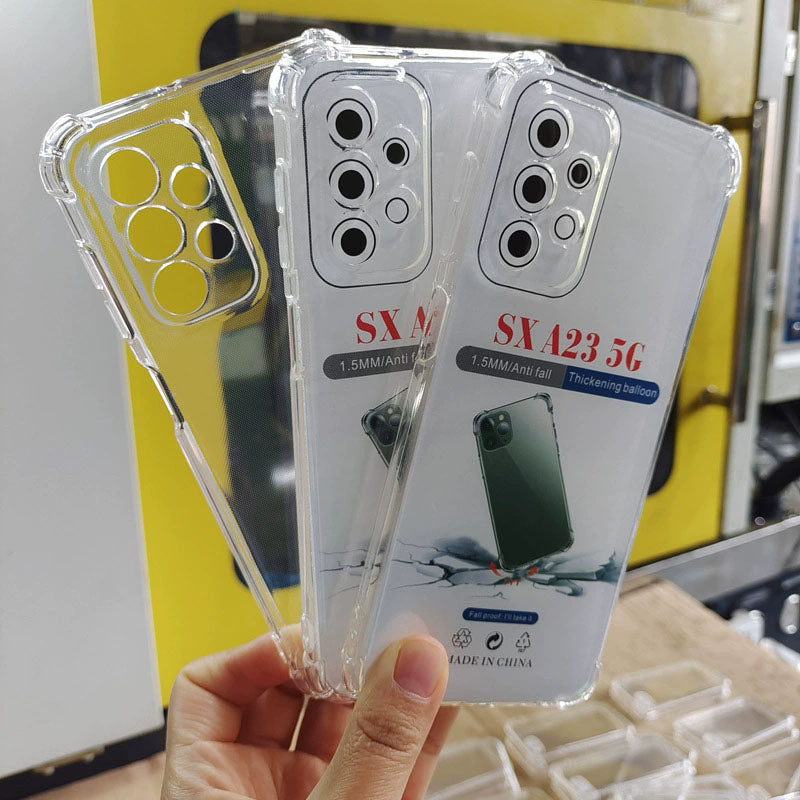 Clear TPU Shockproof Transparent Soft Back Cover Mobile Phone Cases for Samsung A12 M12 M127 F12 A125F A13 A14 A15 A16 A17