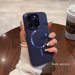Hot Sale Oil Spray Corrugated Phone Case PC Anti-fingerprint Matte Magnetic Ring Shockproof Hard Cover for iPhone 17ProMax 17Air