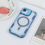 Luxury Armor Shockproof Magnetic Ring Lens Holder Stand Phone Case for iPhone 17 16 15 14 Pro Max 17 Air Magnet Cover Clear