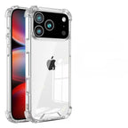 For iPhone 17 Pro Max 16 Pro Max Crystal Clear Phone Cases 2in1 PC TPU Shockproof Hard Back Acrylic Anti-yellow Phone Cover