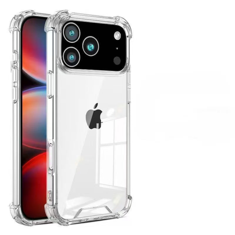 For iPhone 17 Pro Max 16 Pro Max Crystal Clear Phone Cases 2in1 PC TPU Shockproof Hard Back Acrylic Anti-yellow Phone Cover