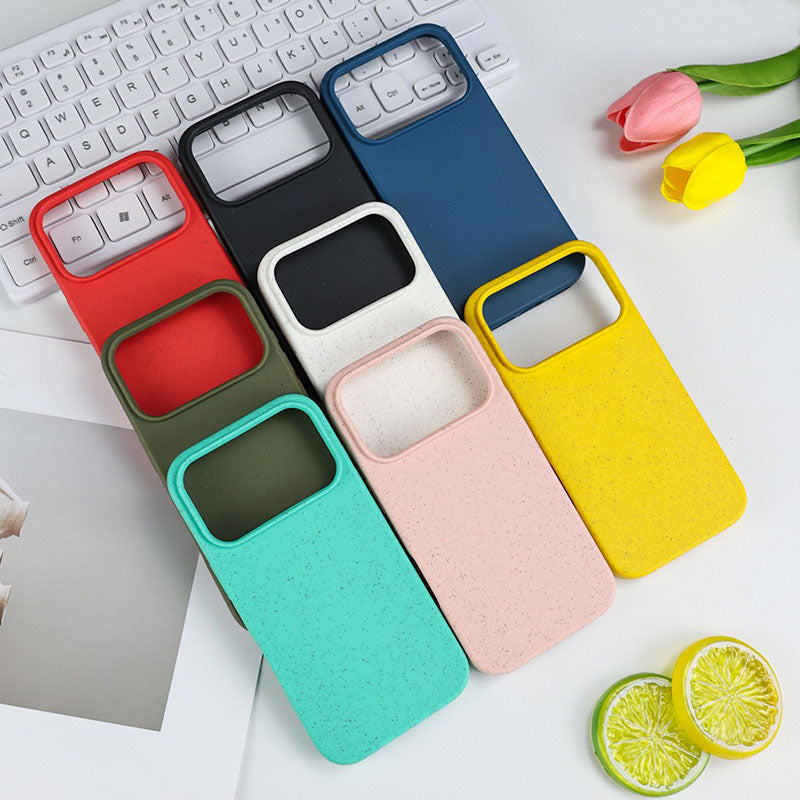 Biodegradable TPU Phone Case for iPhone 17Pro Max Eco-friendly Shockproof Wheat Straw Full Cover for iPhone 17 Air 16ProMax