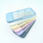 Candy Color for iPhone 14 15 16 17 Pro Max Invisible Bracket Phone Cover Transparent Mobile Phone Case With Kickstand