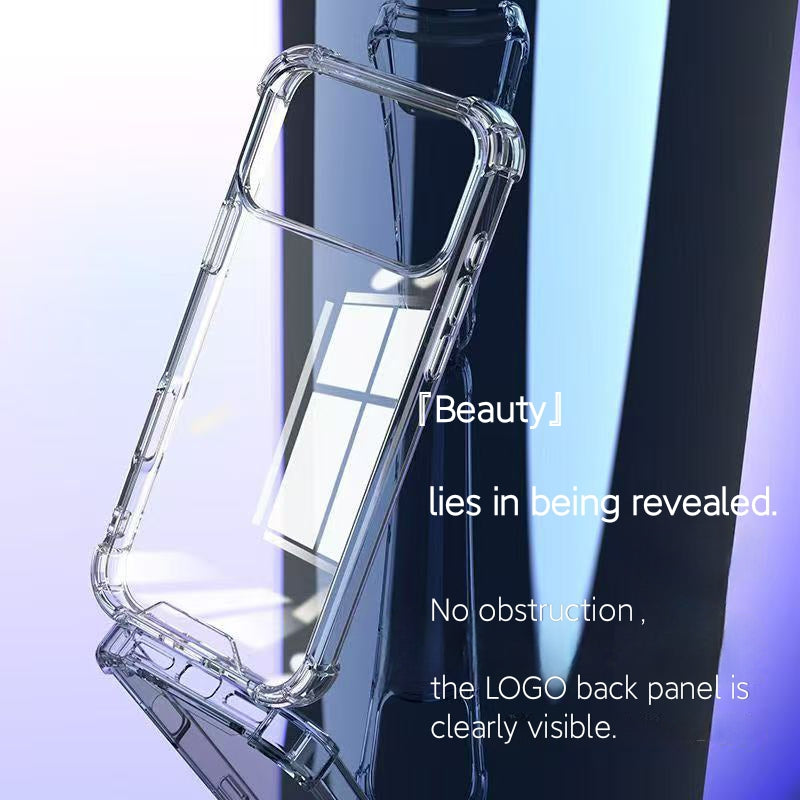 For iPhone 17 Pro Max 16 Pro Max Crystal Clear Phone Cases 2in1 PC TPU Shockproof Hard Back Acrylic Anti-yellow Phone Cover